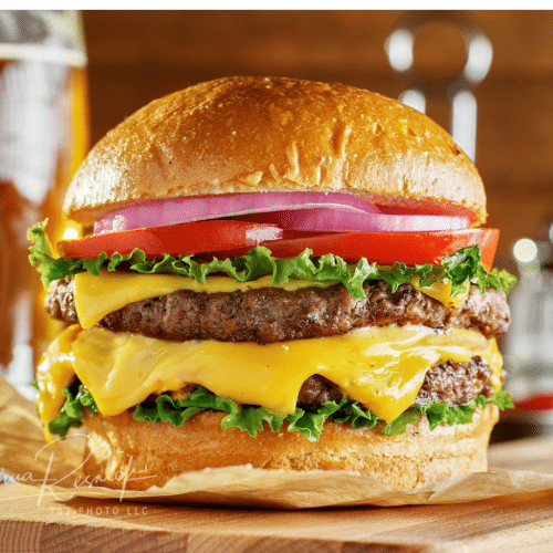 Double cheeseburger menu