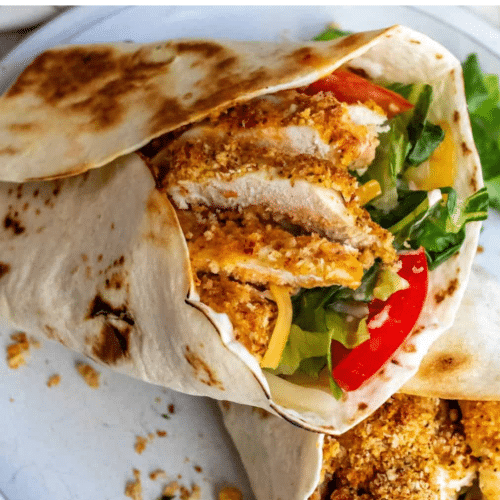 Spicy chicken wrap menu