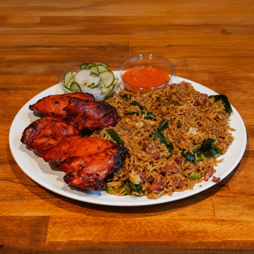 Fried rice met rode kip