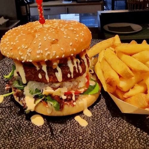 Barbecue burger menu