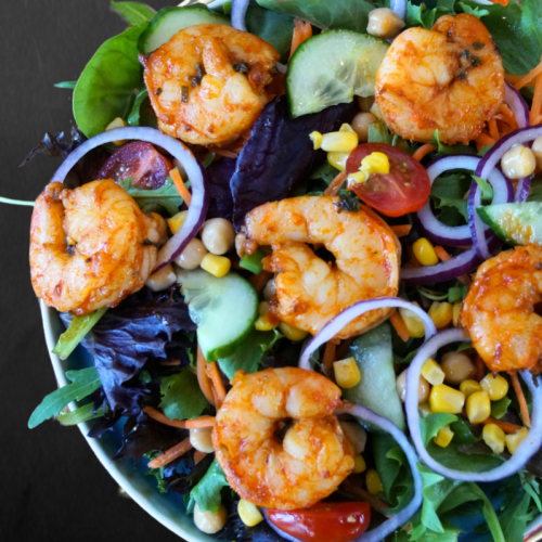 Gegrilde gamba salade