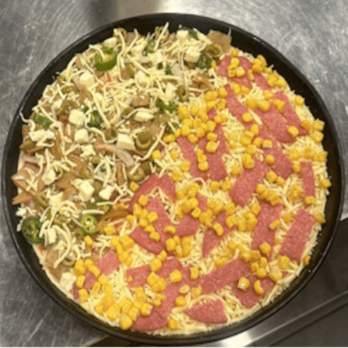 Half om half pizza, familie