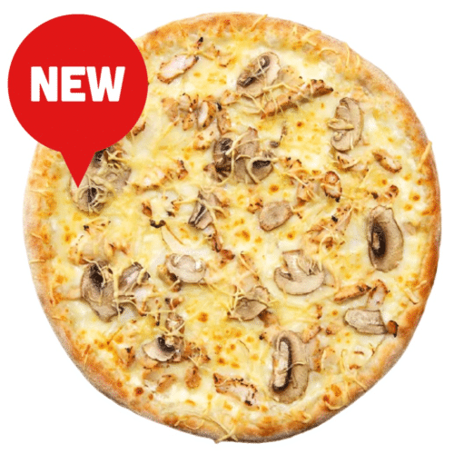 Pizza creamy truffle chicken
