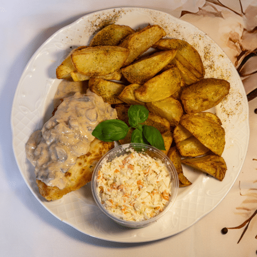 Gegrilde kipfilet met champignonsaus