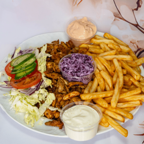 Kipgyros met friet