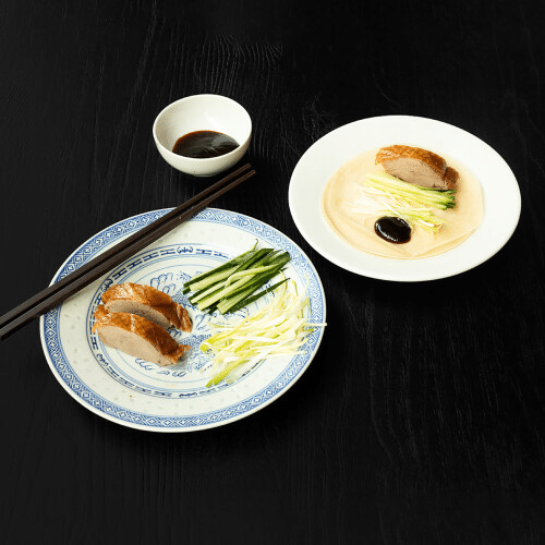Duck with pancakes