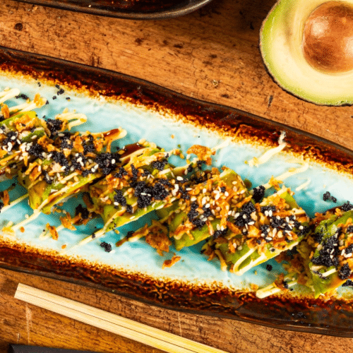 Salmon dragon roll