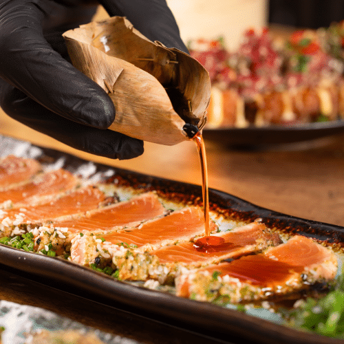 Salmon tataki