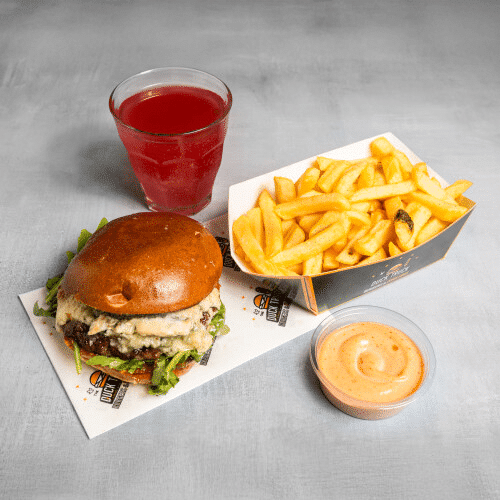 Beef burger menu