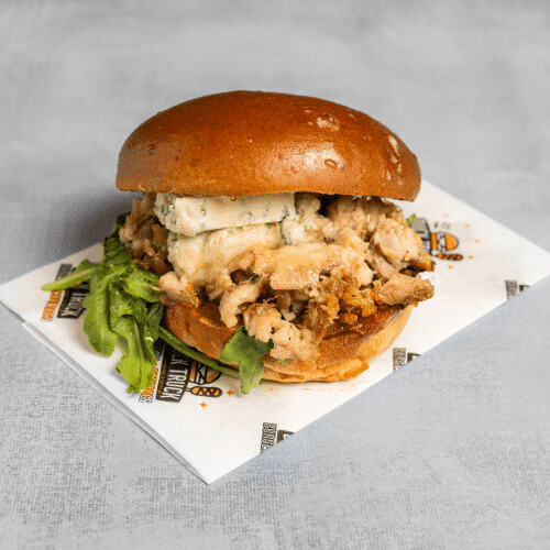 Chicken burger blue
