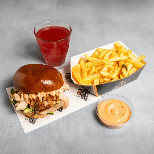 Chicken burger menu