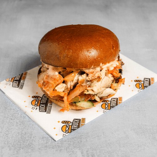 Chicken burger kimchi