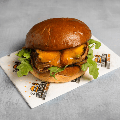 Veggie burger cheddar