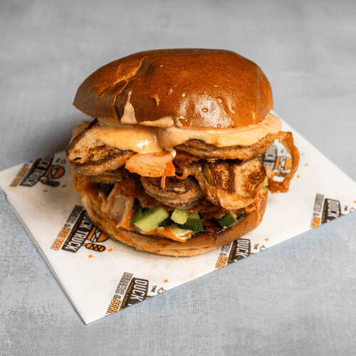 Veggie burger kimchi