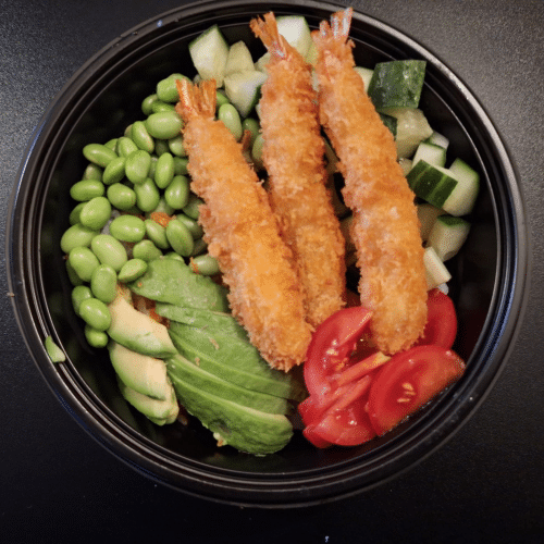 Poké bowl ebi fry