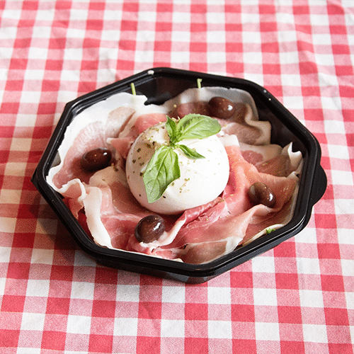 Burrata e prosciutto