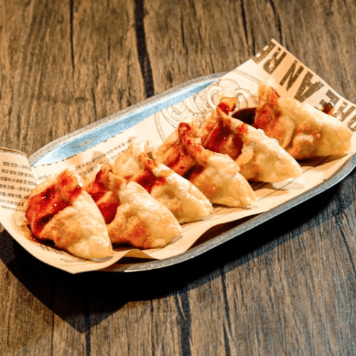 Soy garlic fried chicken mandu