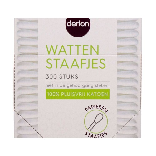 Derlon wattenstaafjes Bakje 300 Stuks