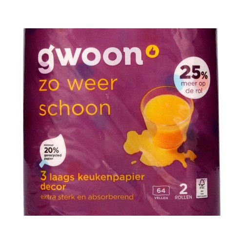 g'woon keukenpapier 2 Stuks