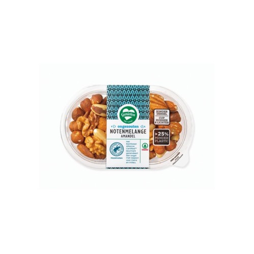 SPAR notenmelange amandel ongezouten kuipje 175 gr