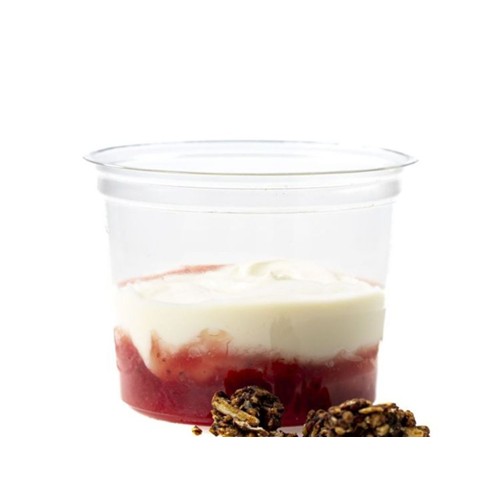 Bloemcool soja yoghurt met aardbei en choco granola 220 gram