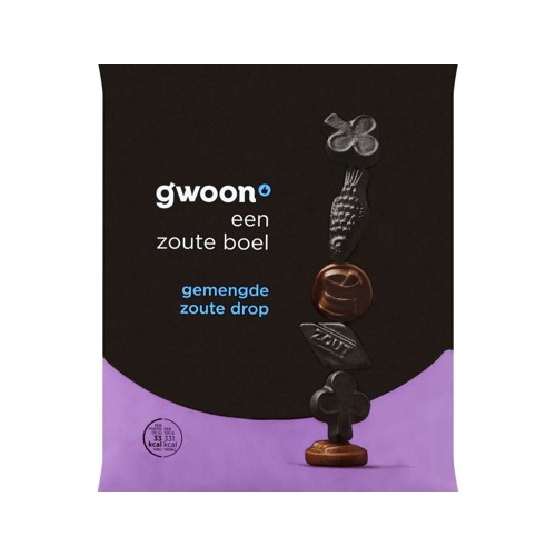 g'woon zoute drop gemengd 400 gr