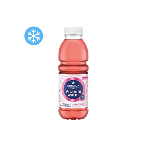 Sourcy Vitaminwater framboos granaatappel 0% 500 ml