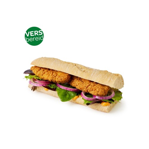 Broodje crispy chicken wit