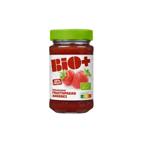 Bio+ aardbeienjam 250 gram
