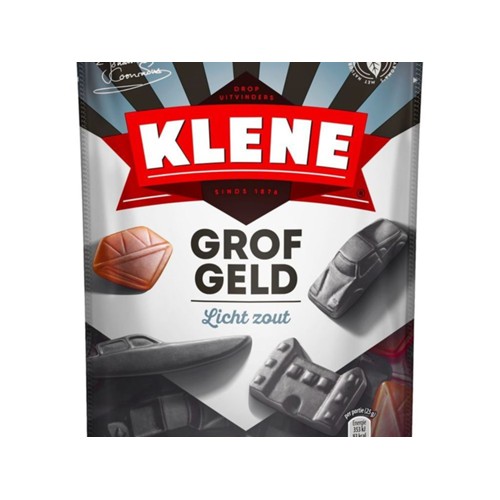 Klene drop grof geld licht zout 210 gr