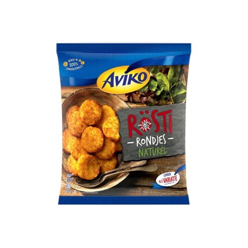 Aviko rösti rondjes naturel zak 750 gr