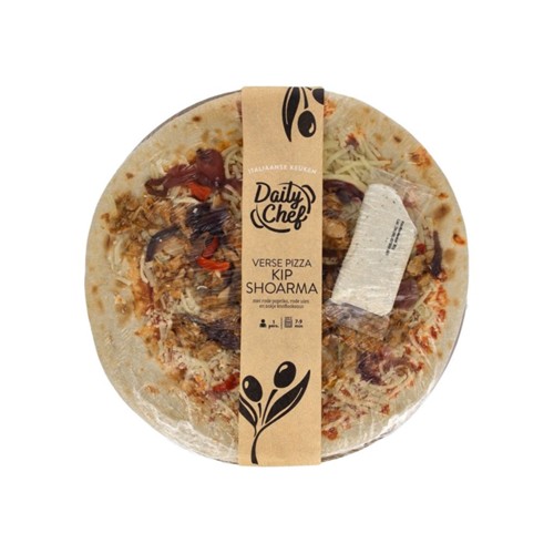 Daily Chef pizza kipshoarma Krimp 539 gram