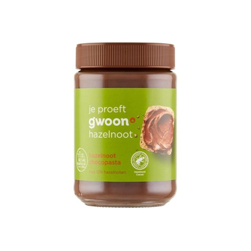 g'woon hazelnootpasta 400 Gram