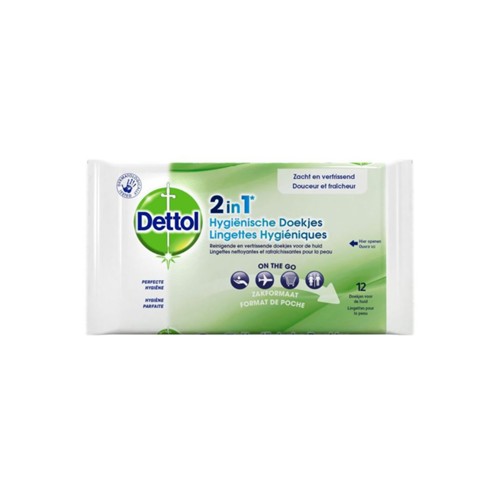 Dettol doekjes hygiënisch bakje 12 stuks