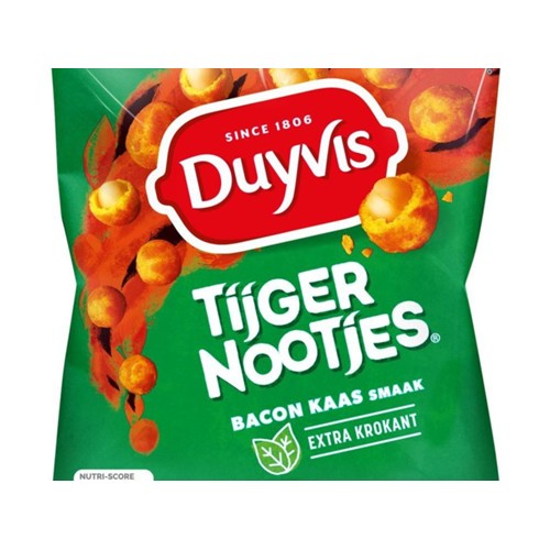 Duyvis tijgernoten bacon kaas Zak 275 Gram