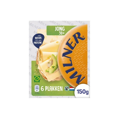 Milner kaas 30+ jong plakken 150 gram