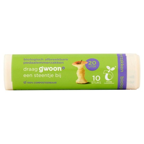 g'woon pedaalemmerzakken 20 liter 10 Stuks