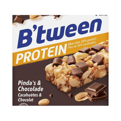 Hero b'tween proteïnereep pinda's & chocolade Doos 4 Stuks