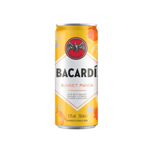 Bacardi rum sunset punch blik 250 ml