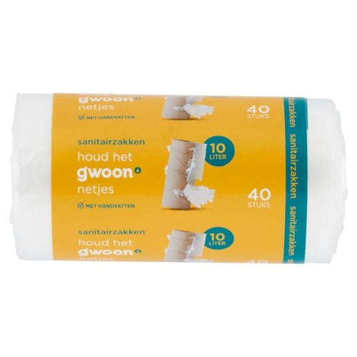 g'woon sanitairzakken 10 liter Huls 40 Stuks