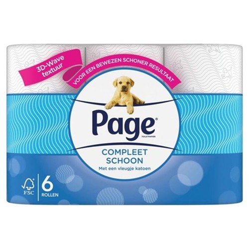 Page toiletpapier compleet schoon