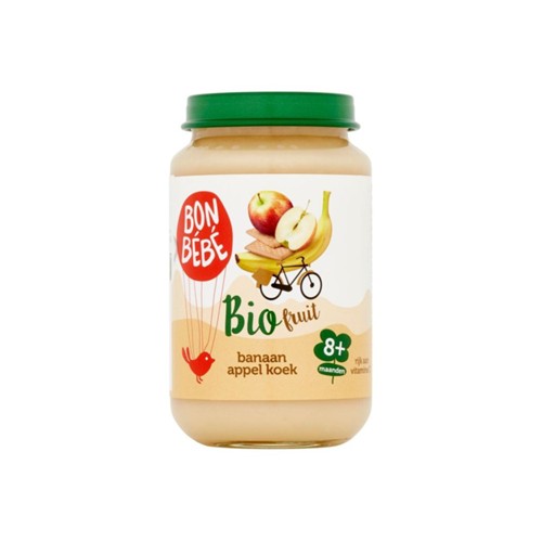 Bonbébé 8m04 Bio banaan appel koek 200 gram