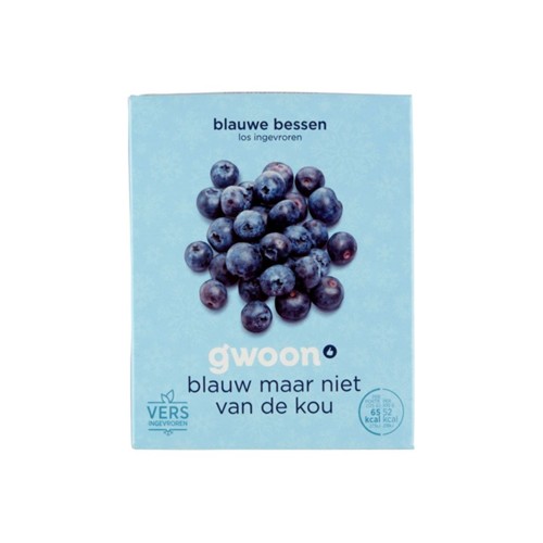 g'woon blauwe bessen 250 gram Diepvries