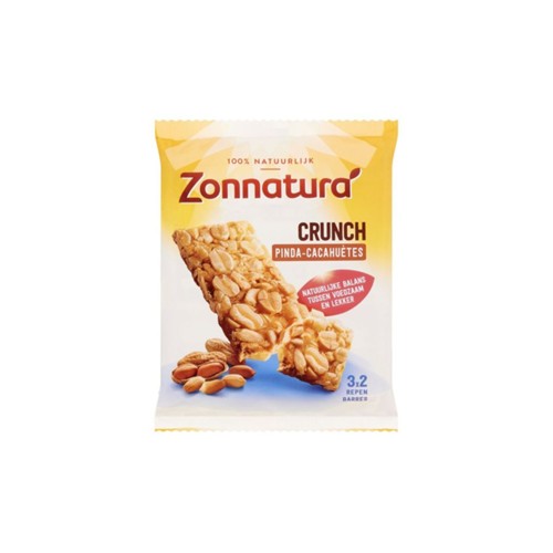 Zonnatura Graanrepen Pinda Crunch zak 3 stuks