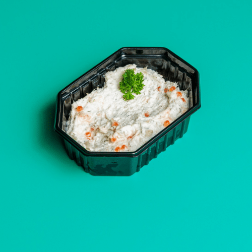 Forelchampagne salade