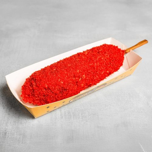 Cheetos hot flaming corn dog
