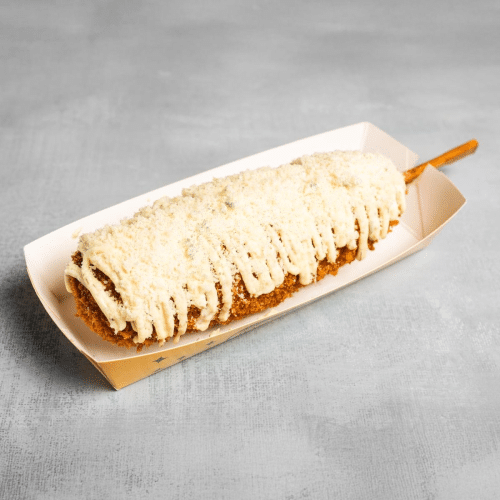 Parmesan corn dog