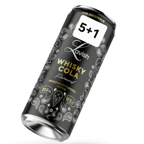 Voordeelverpakking 5 plus 1 Lavish Whisky Cola