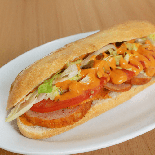 Baguette kip grillworst kaas