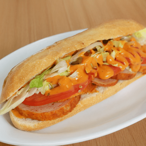 Baguette kipgrillworst Madame Jeanette